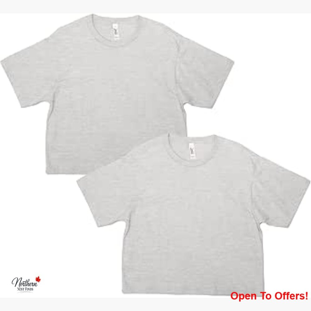 100% Cotton Box Fit Cropped T-Shirt 2-Pack